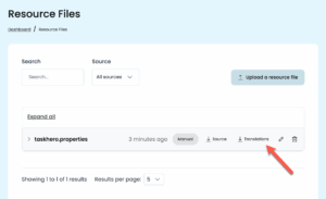 Downloading the ZIP file with translations
