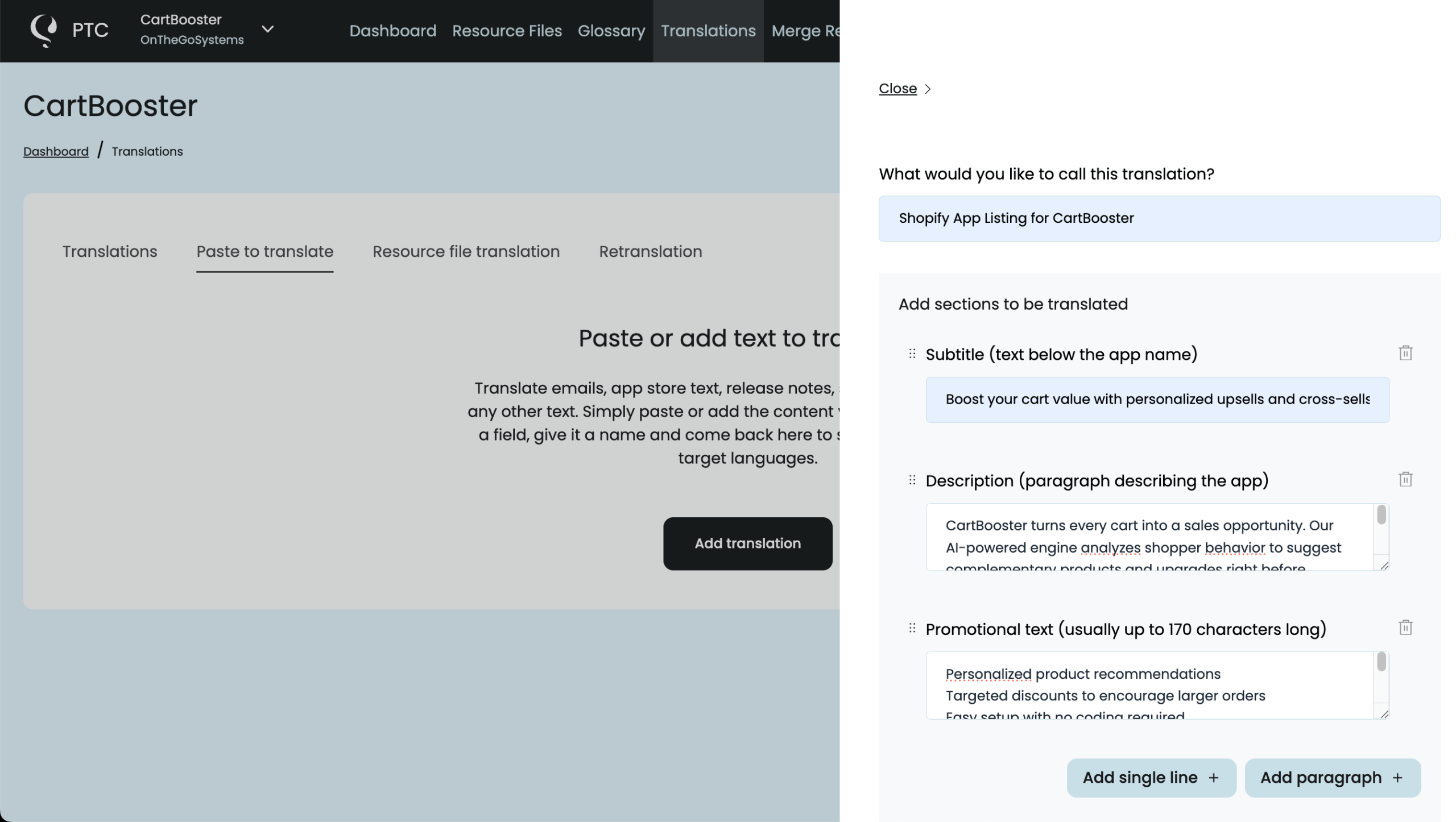 Translating app store listings
