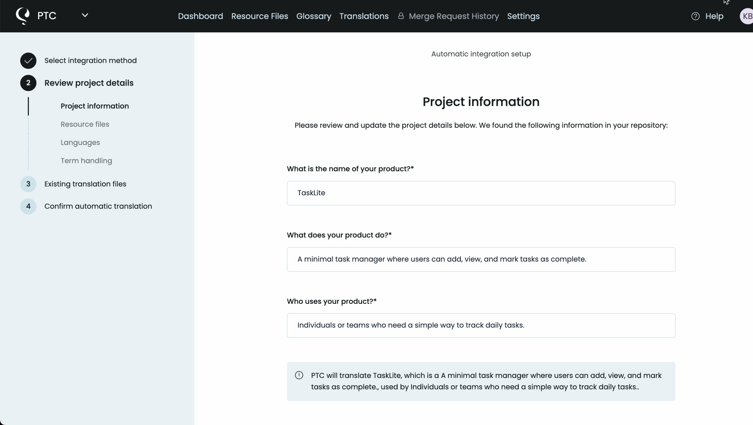 Providing context about your React app
