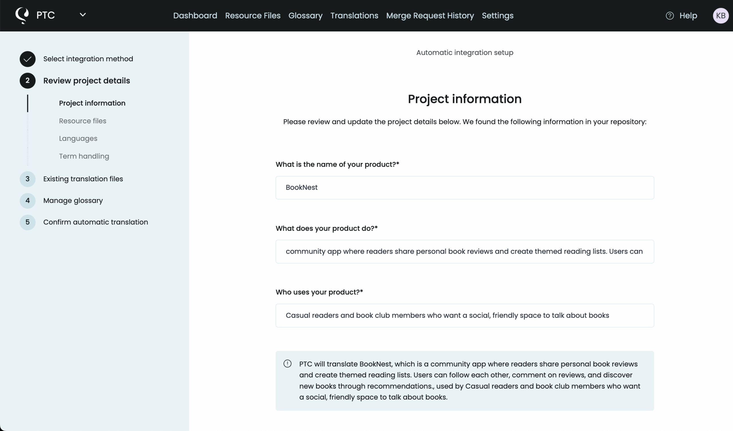 Adding context about Ruby app for PTC