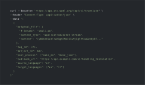 Using API endpoints to get translations
