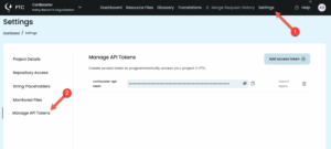 API token under Settings → Manage API tokens