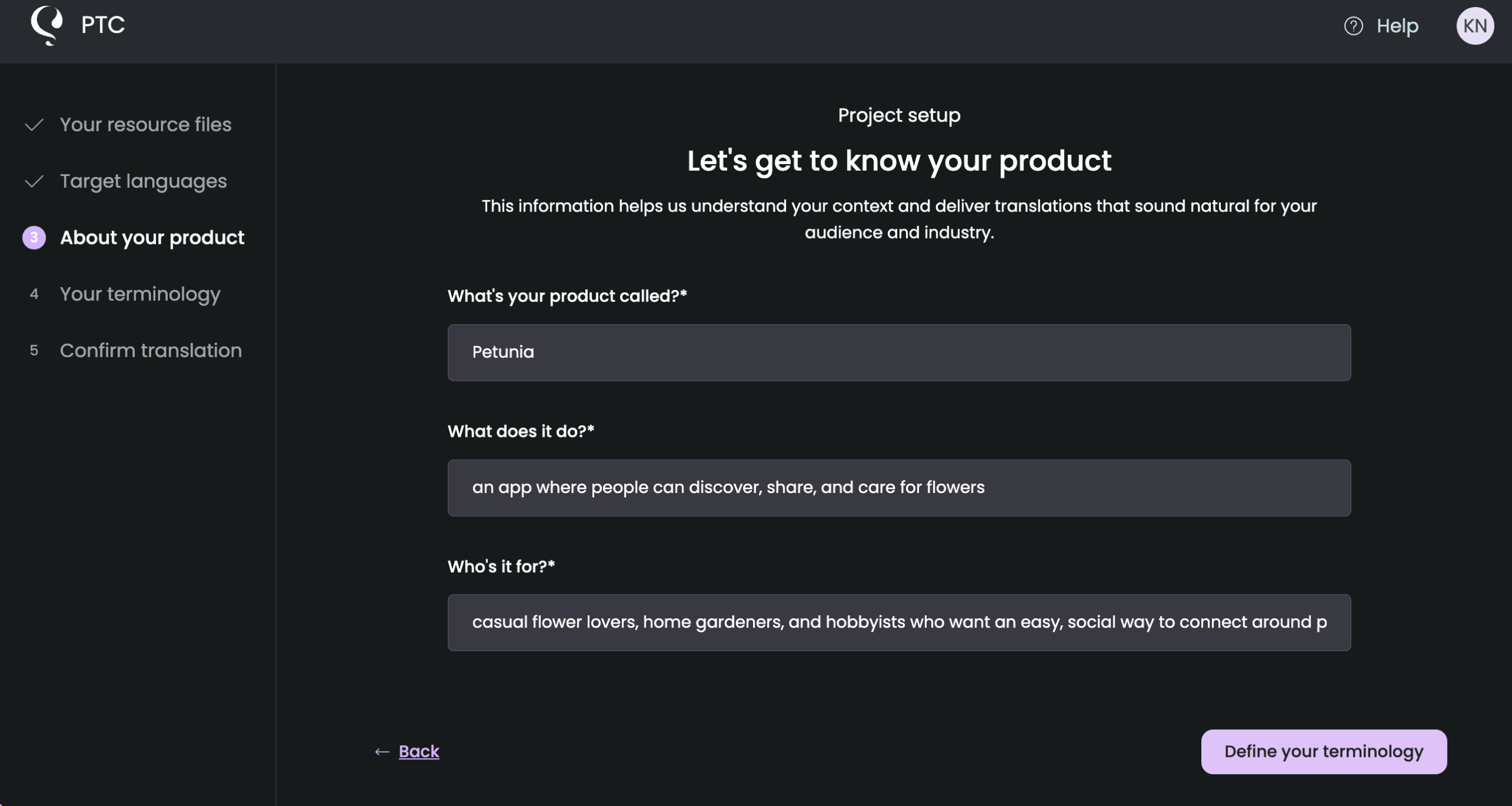 Adding product context