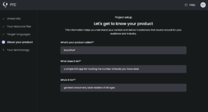 Adding project context in PTC