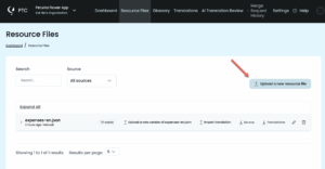 Uploading a new resource file