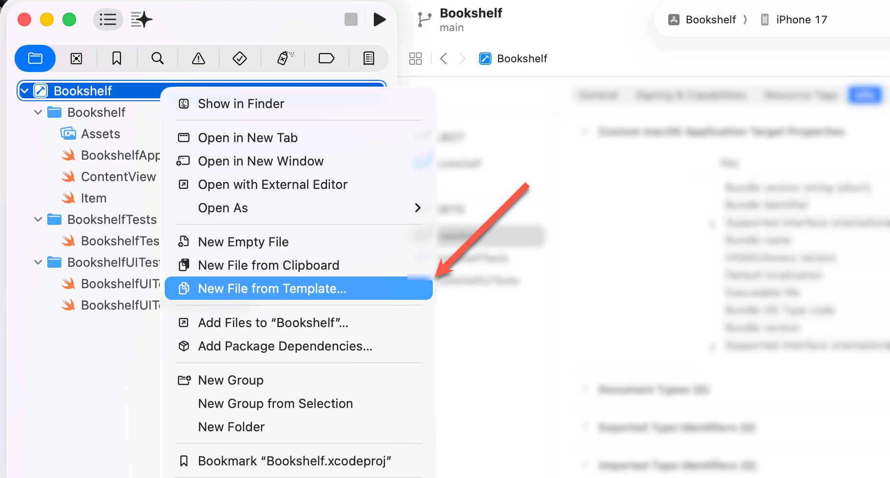 Creating a new file template
