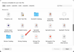 Adding String Catalog